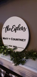 15" Personalized Name Sign | Door Hanger | Wedding Gift | Housewarming | Laser