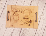 Santa Cookie Tray | Personalized Christmas Plate | Laser Engraved
