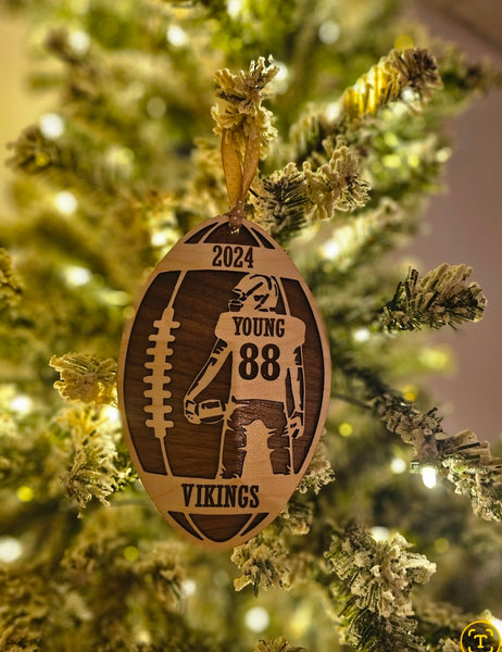 Customized Football Player Ornament