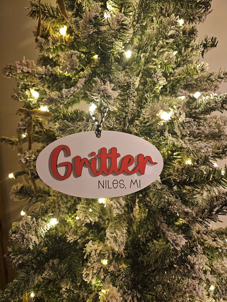 Gritter Ornament | Christmas Ornament | Niles MI