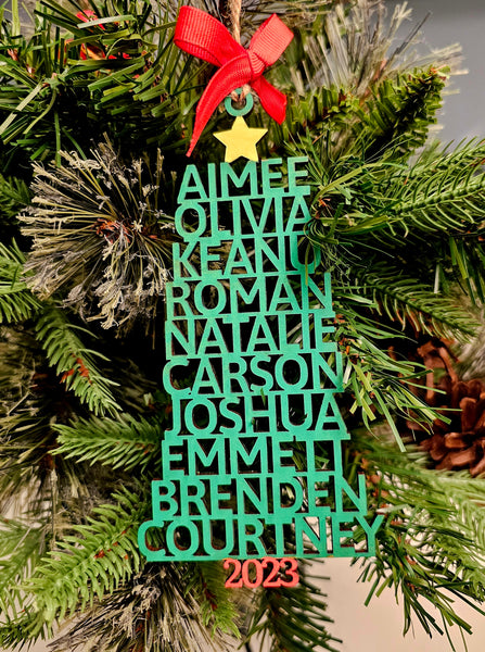 Stacked Name Ornament