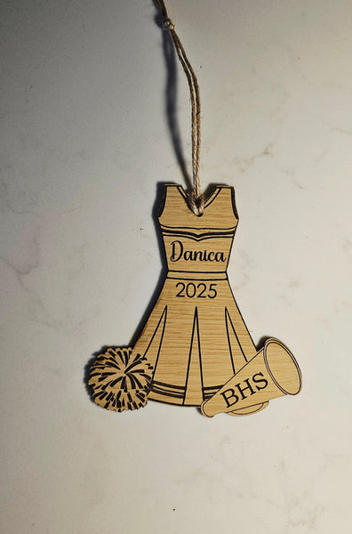 Personalized Cheerleader Ornament