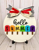 DIY Kit | Hello Summer | Popcicles | Summer Sign | Paint Kit
