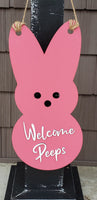 Peeps | Door Hanger | Welcome Sign | Laser Cut | Easter | Spring Decor
