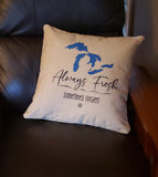 Great Lakes Throw Pillow