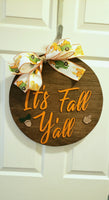 Fall Door Hanger | Shiplap Sign | It's Fall Yall | Laser Cut