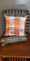 Fall Buffalo Plaid Pillow | Pumpkin Spice | Fall Decor