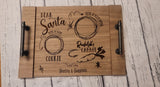 Santa Cookie Tray | Personalized Christmas Plate | Laser Engraved