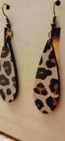 Leopard Print | Wooden Earrings | Tear drop | Laser Cut