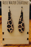 Leopard Print | Wooden Earrings | Tear drop | Laser Cut