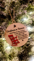 Christmas in Heaven | Memorial Ornament | In Memory | Laser Cut