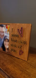 Wood Photo Frame | I Love The $%!# Out Of You | Valentines Day | Laser Cut