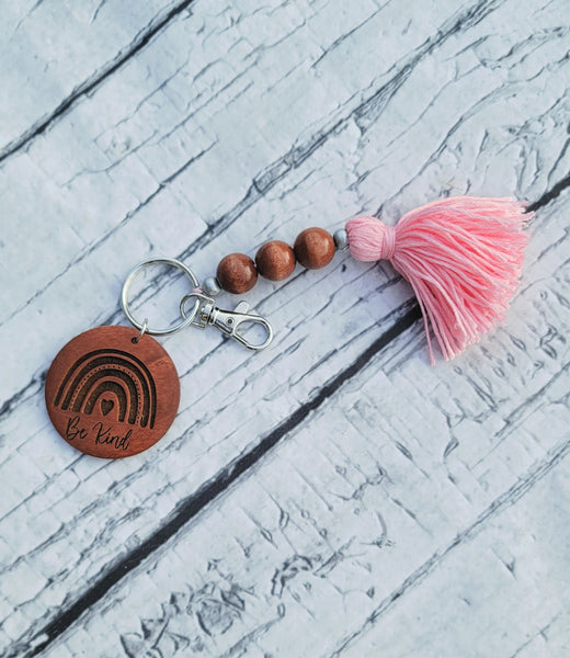 Key Chain | Be Kind | Tassle Key Charm | Key Ring | CAN BE PERSONALIZED