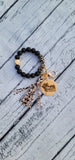 Bracelet Key Ring | Leopard Print | Beaded Key Chain | Bangle | Perfectly Imperfect