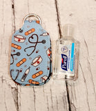 Hand Sanitizer Holder | Stocking Stuffers | Neoprene Key Ring | Backpack Tag