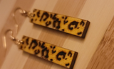 Leopard Print Earrings | Metallic Gold | Laser Cuy | Engraved