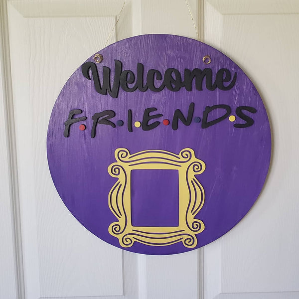 FRIENDS themed door hanger | Monica's Door | Welcome Sign | Door Hanger | Laser Cut