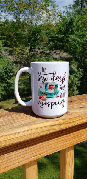 Happy Camper Mug | Camping Coffee Cup | Camp Life | Trailer Park |