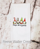 Gnome Christmas Towel | Hanging With My Gnomies | Kitchen Towel | Christmas Decor |